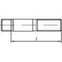 TOOLCRAFT 132579 Studs M12 45 mm DIN 938 Steel 50 pc(s)