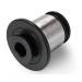 Metal coil with a black border, possibly part of a machine or tool.