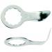 Two metallic tools with serrated edges, suitable for opening bottles or for other leverage tasks.