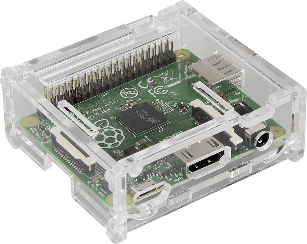 Joy-it RB-Casea+01 SBC housing Compatible with (development kits): Raspberry Pi Transparent