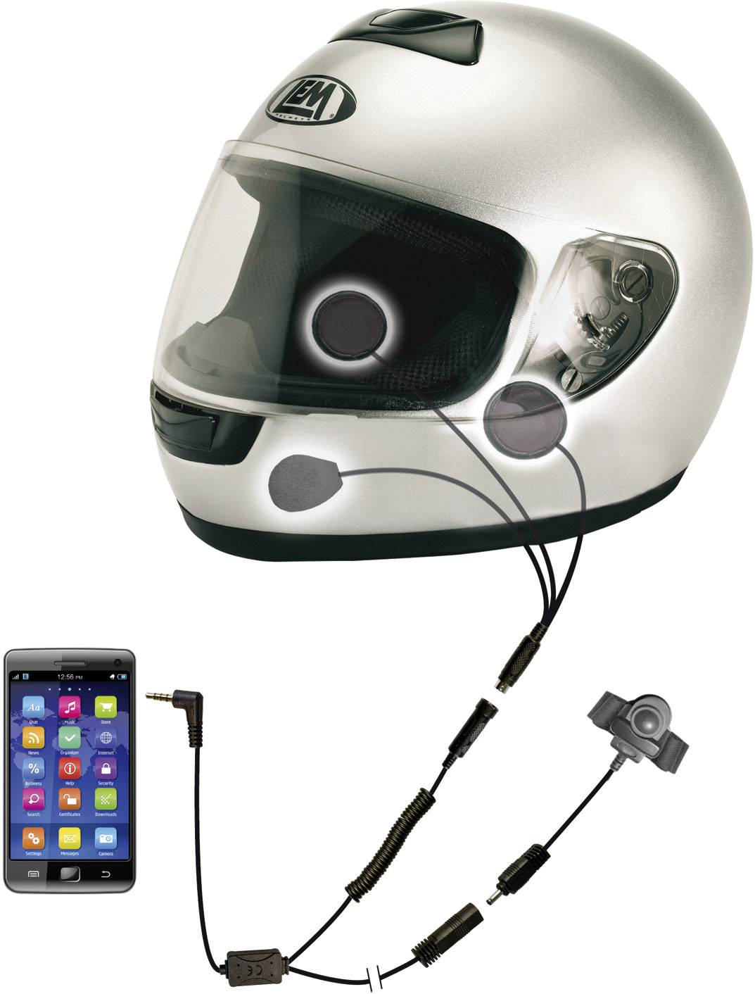 Albrecht SHS 300i 41935 Headset with microphone Suitable for (helmet type) Full-face helmet