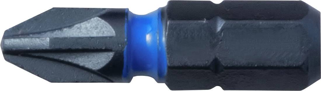 Phillips screwdriver bits with black tip and blue ring, suitable for power tools.
