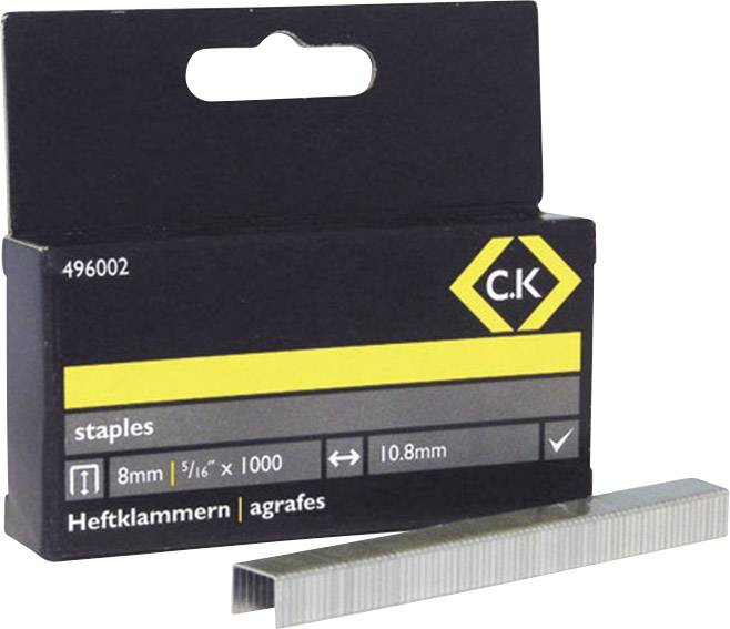 C.K 496002 Staples Type 140 1000 pc(s) Dimensions (L x W) 8 mm x 10.5 mm