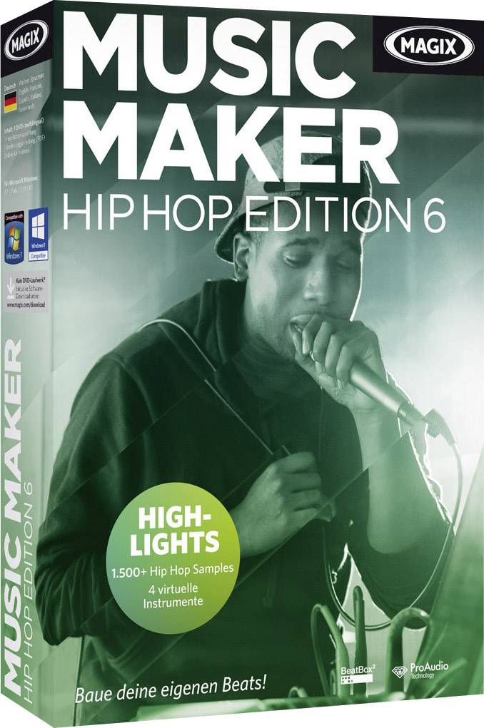 Magix Music Maker Hip Hop Edition 6 Full version, 1 license Windows Music