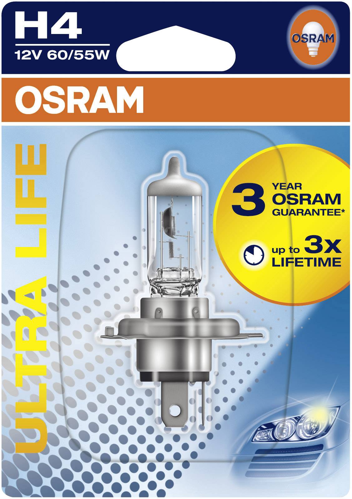 Osram Automotive 4062172395748 Halogen bulb Ultra Life H4 55/60 W 12 V
