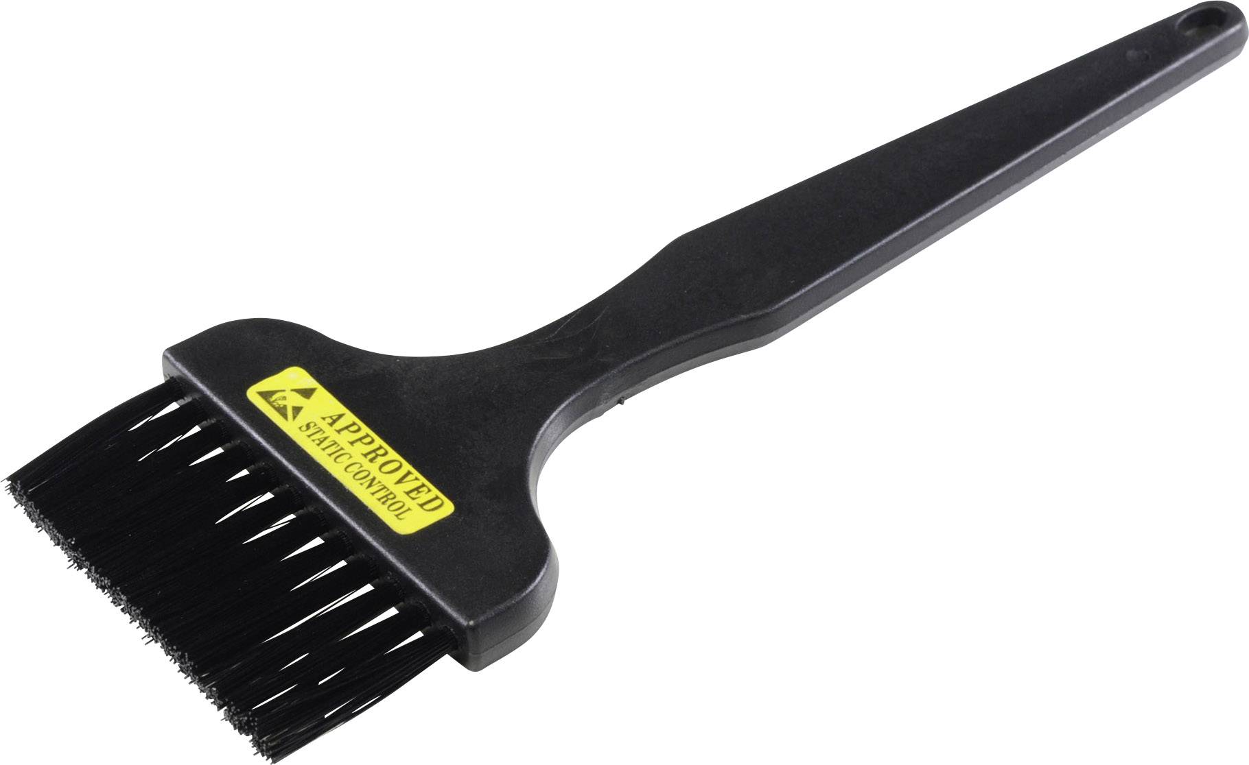 Black brush with a yellow 