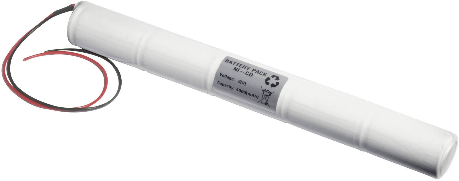 Emmerich 6D4000S Emergency light battery Cable 6 V 4000 mAh