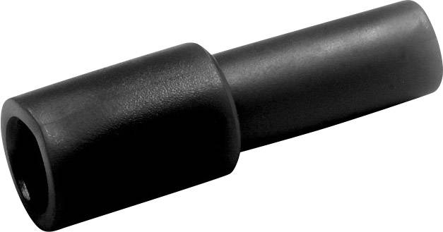 A black, cylindrical adapter with different diameters at each end, suitable for machine or tool connections.