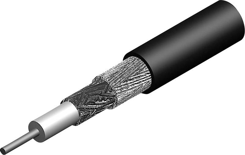 Telegärtner 100012857 Coax Outside diameter: 10.80 mm RG214 50 Ω Black Sold per metre