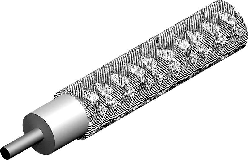 Telegärtner 100013034 Coax Outside diameter: 2.95 mm Semi Flex. 141 50 Ω Silver Sold per metre