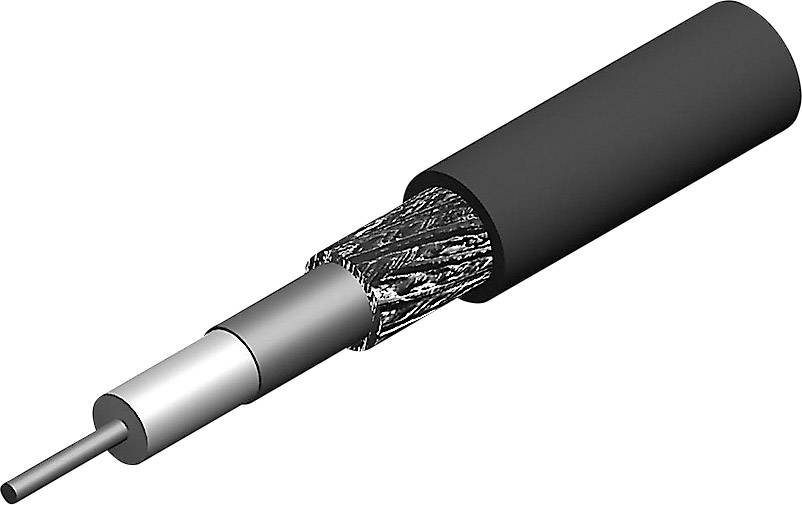Telegärtner 100012964 Coax Outside diameter: 5.70 mm Low Loss 240 FR ZH LS 50 Ω Black Sold per metre