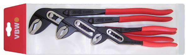 VBW 966164 Workshop Pipe wrench set 3-piece