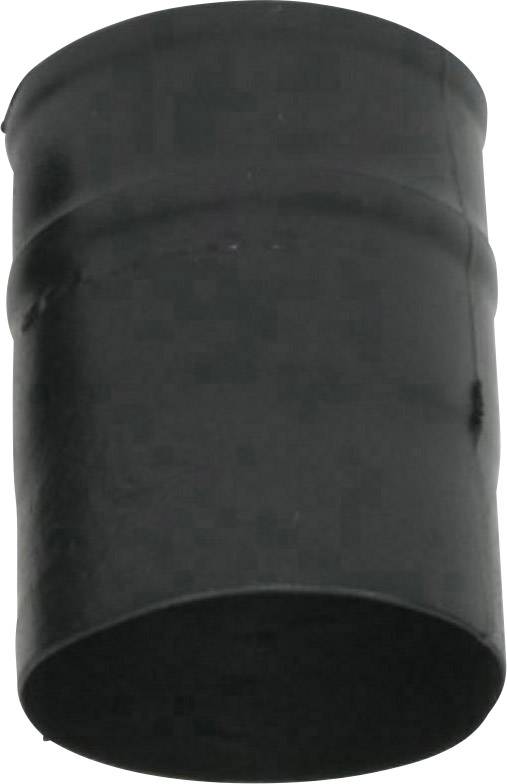 A black, cylindrical rubber ring used as a connecting element or seal.