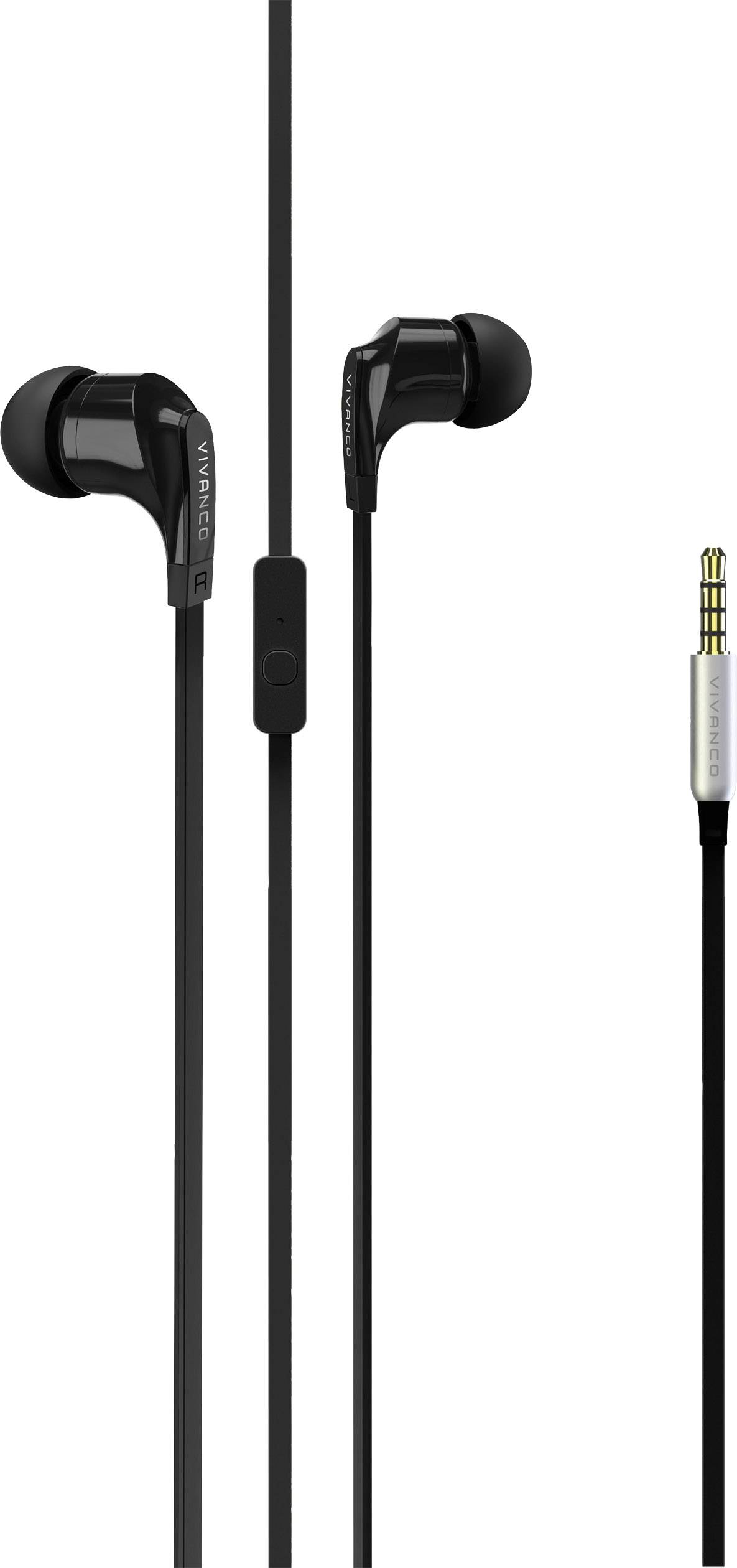 Vivanco Talk 4 In-ear headphones Corded (1075100) Black Headset, Foldable