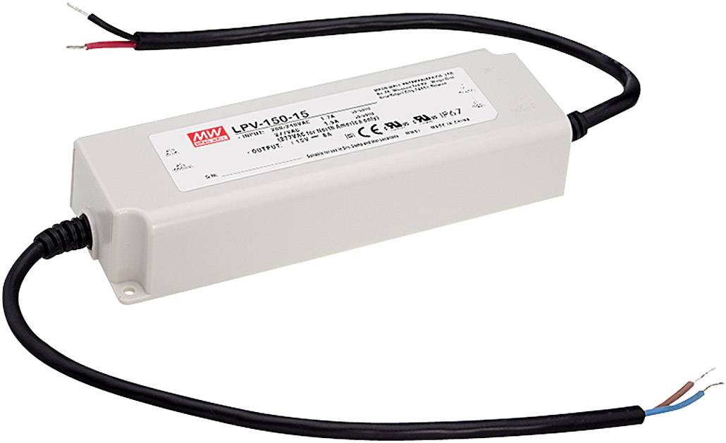 Mean Well LPV-150-48 LED transformer Constant voltage 153 W 0 - 3.2 A 48 V DC not dimmable, Surge protection