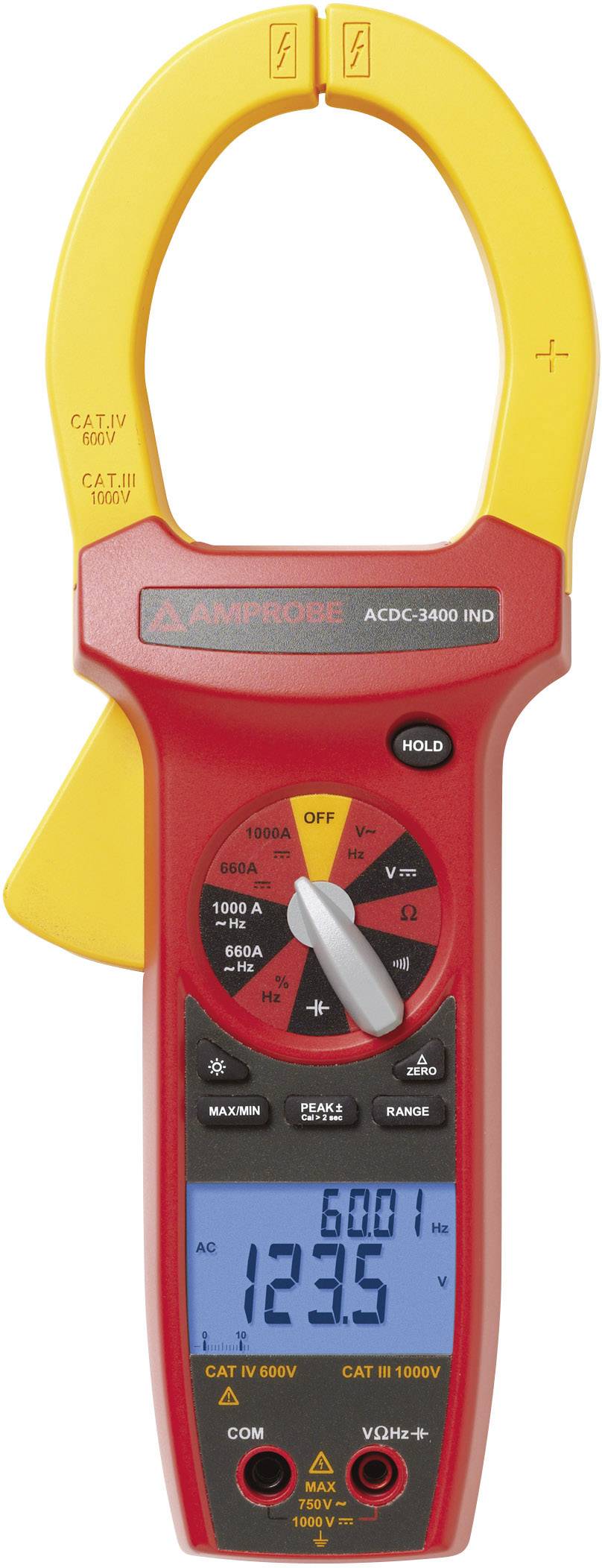 Beha Amprobe ACDC-3400 IND Handheld multimeter, Clamp meter Digital CAT III 1000 V, CAT IV 600 V Display (counts): 6600