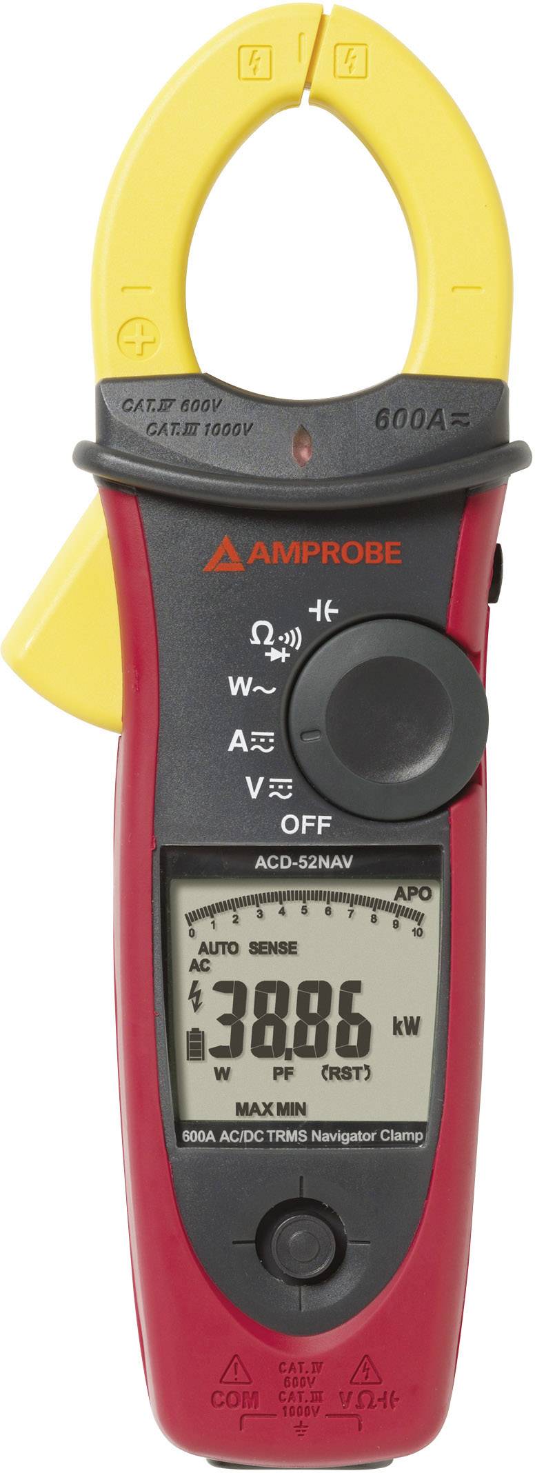Beha Amprobe ACDC-52NAV Handheld multimeter, Clamp meter Digital CAT III 1000 V, CAT IV 600 V Display (counts): 10000