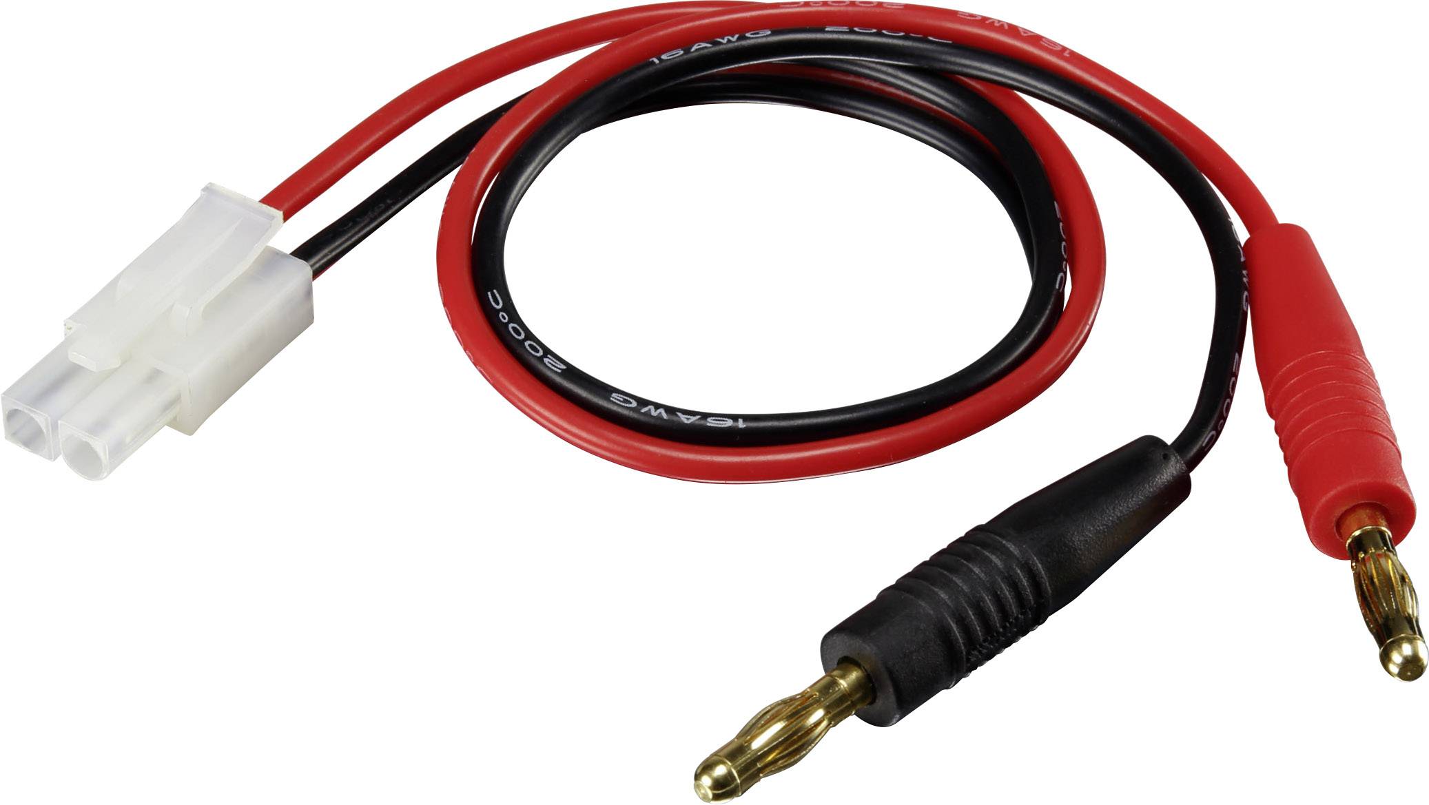 Reely Charging cable [2x 4 mm jack - 1x Tamiya plug] 30.00 cm 1.3 mm² RE-6799035