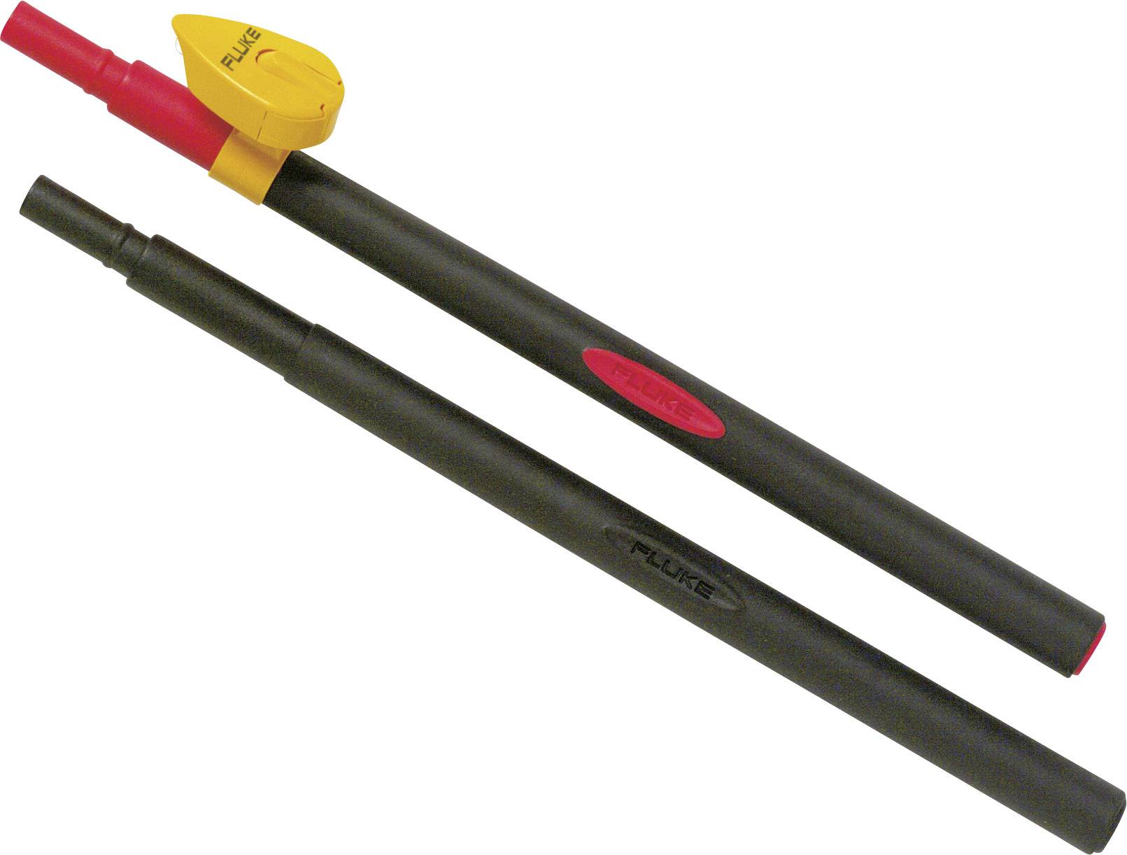 Two black probes with red and yellow tips, presumably for measuring electrical values.