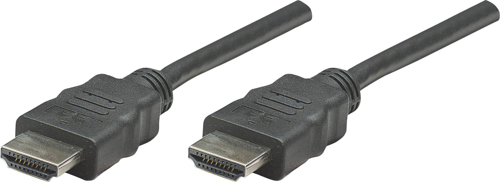 Manhattan HDMI Cable HDMI-A plug, HDMI-A plug 7.50 m Black 353274 4K UHD HDMI cable