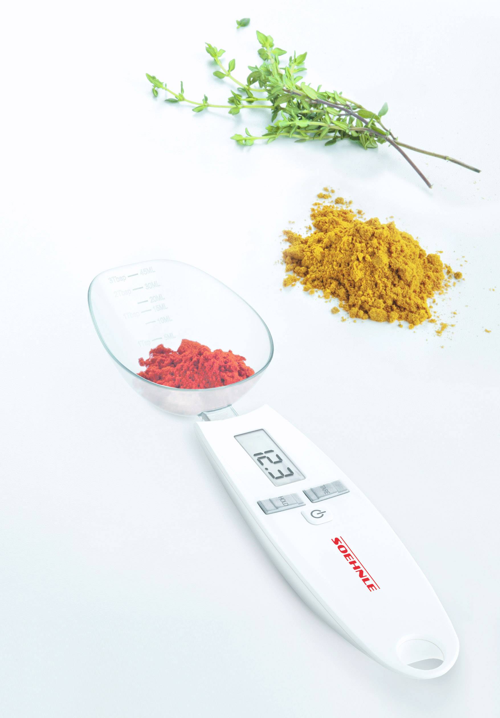 Spoon scale Soehnle Weight range 500 g Readability 0.1 g battery-powered White