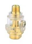 Small, transparent oil container with gold-coloured thread. Used for lubrication in pneumatic systems.