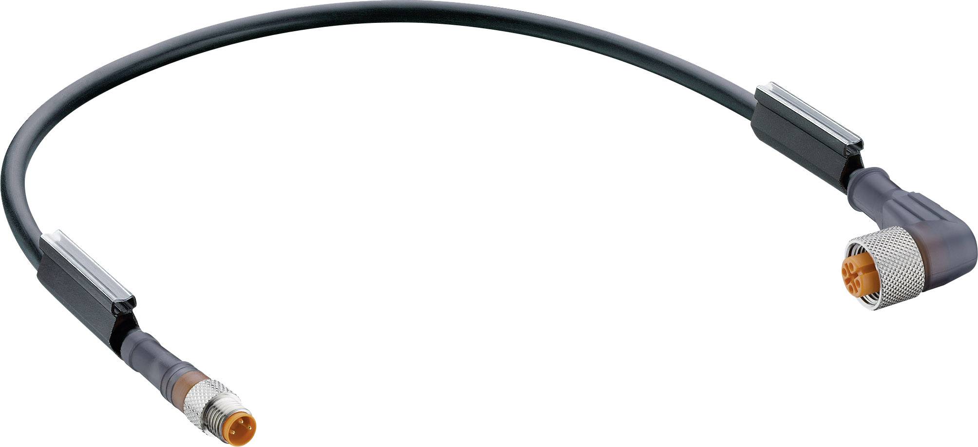 Belden 11872-1 Sensor/actuator connector (pre-fab) M12 Plug, straight, Socket, right angle 5.00 m No. of pins (RJ): 4 1 pc(s)