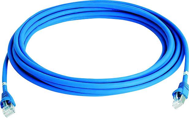 Telegärtner L00003A0049 RJ45 Network cable, patch cable CAT 5e S/FTP 5.00 m Blue Flame-retardant, Halogen-free 1 pc(s)
