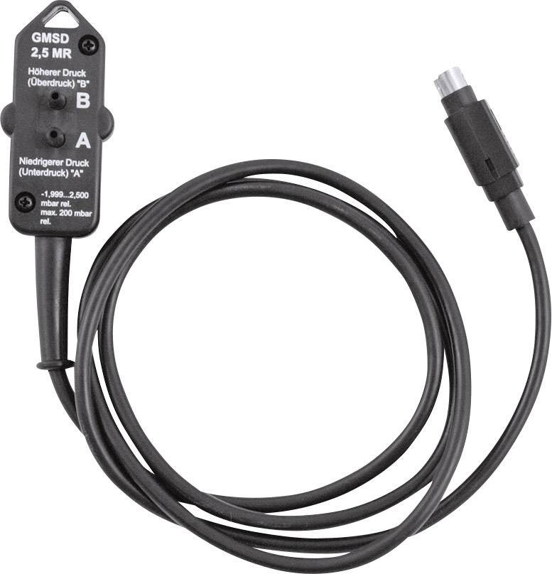 'Pressure sensor with cable, shows higher pressure 
