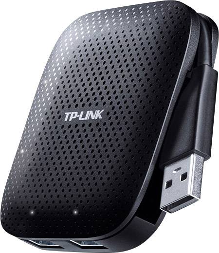 Black TP-Link Wi-Fi Adapter with USB port, compact and portable, suitable for mobile internet access.