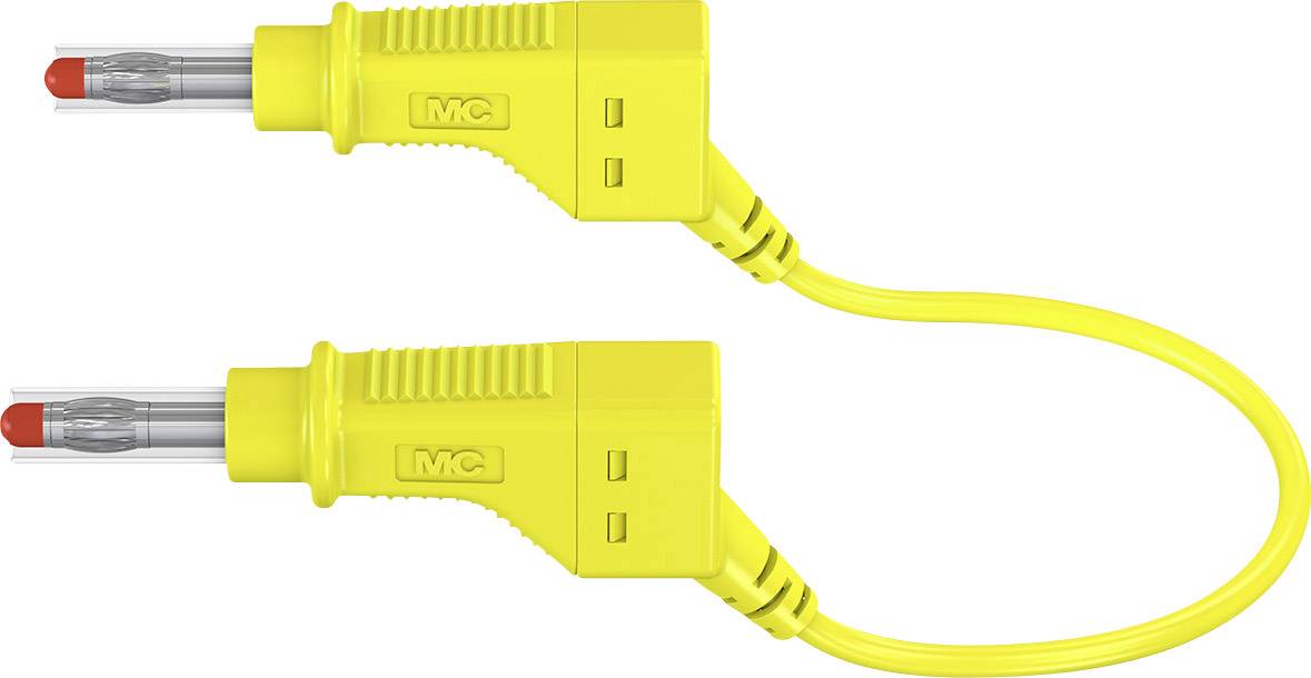 Stäubli XZG425/SIL Safety test lead Banana jack 4 mm Banana jack 4 mm 2.00 m Yellow 1 pc(s)