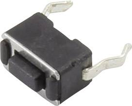 TRU COMPONENTS YST-1101 Pushbutton 12 V DC 0.05 A 1 x Off/(On) momentary (L x W) 6 mm x 3.5 mm