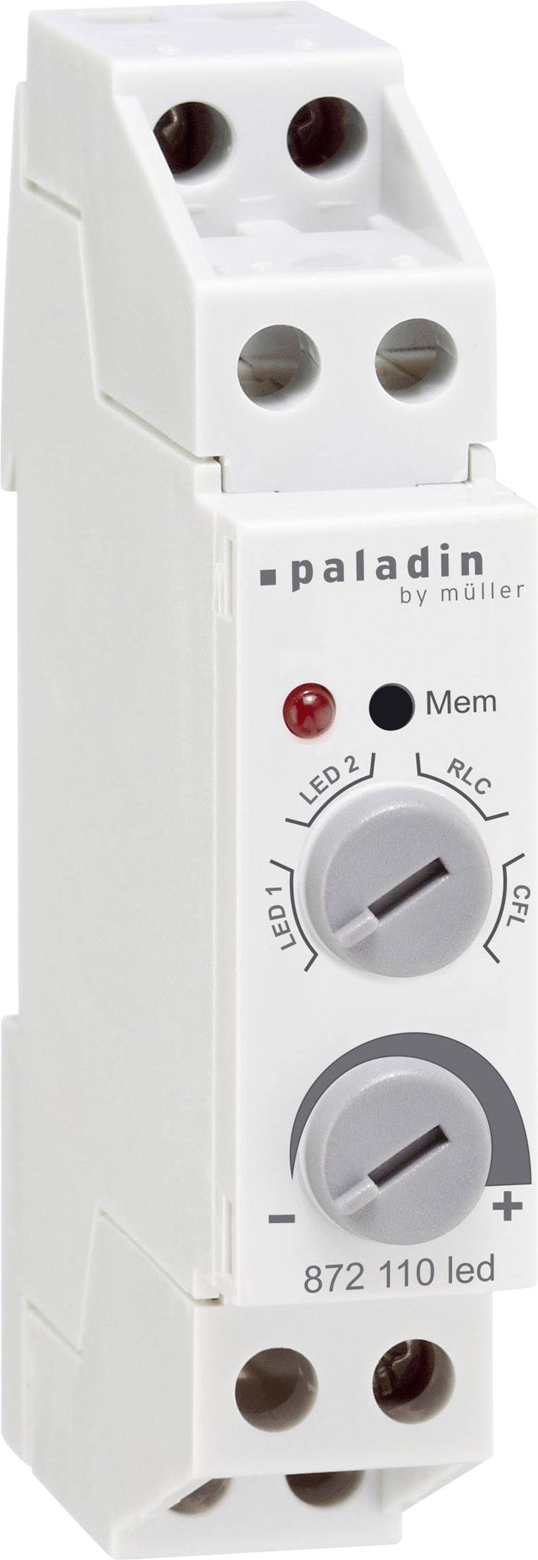 Müller 23384 DIN-rail dimmer Suitable for light bulbs: LED bulb, Light bulb, Halogen lamp, Energy saving bulb Grey