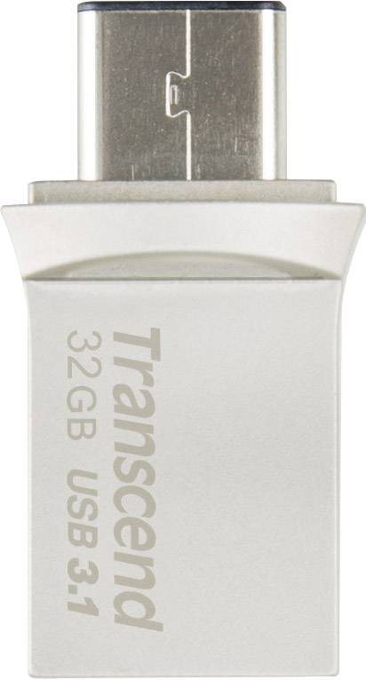 Transcend JetFlash® 890 USB smartphone/tablet extra memory Silver 32 GB USB A (USB 3.2 2nd gen), USB C®