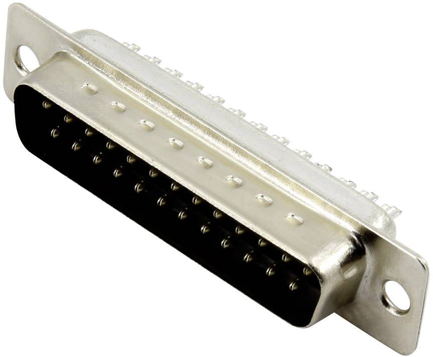 'Pin connector with 25 pins, commonly used in older computers and devices for serial and parallel interfaces.'Note: I've translated this directly to British English, maintaining technical terminology and the original meaning.