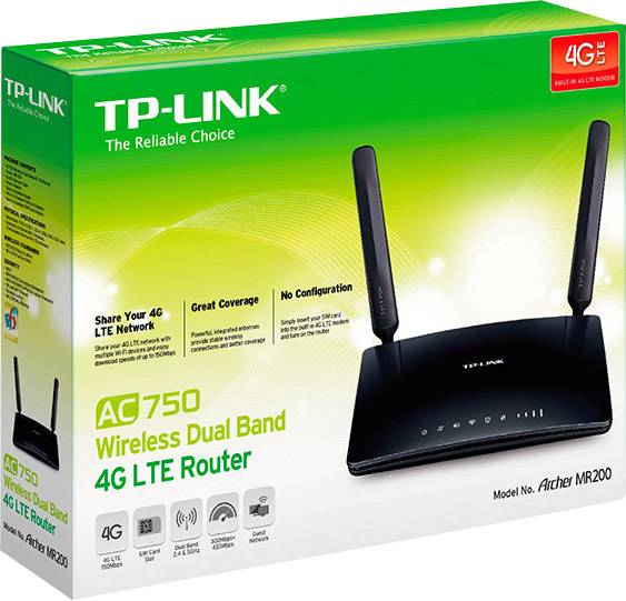 TP-LINK Archer MR200 Wi-Fi router 2.4 GHz, 5 GHz 750 MBit/s
