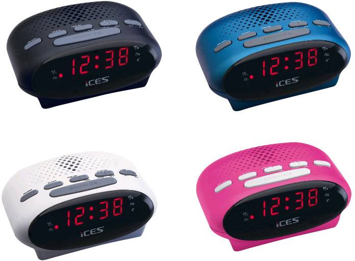 ICES ICR-210 Radio alarm clock FM White