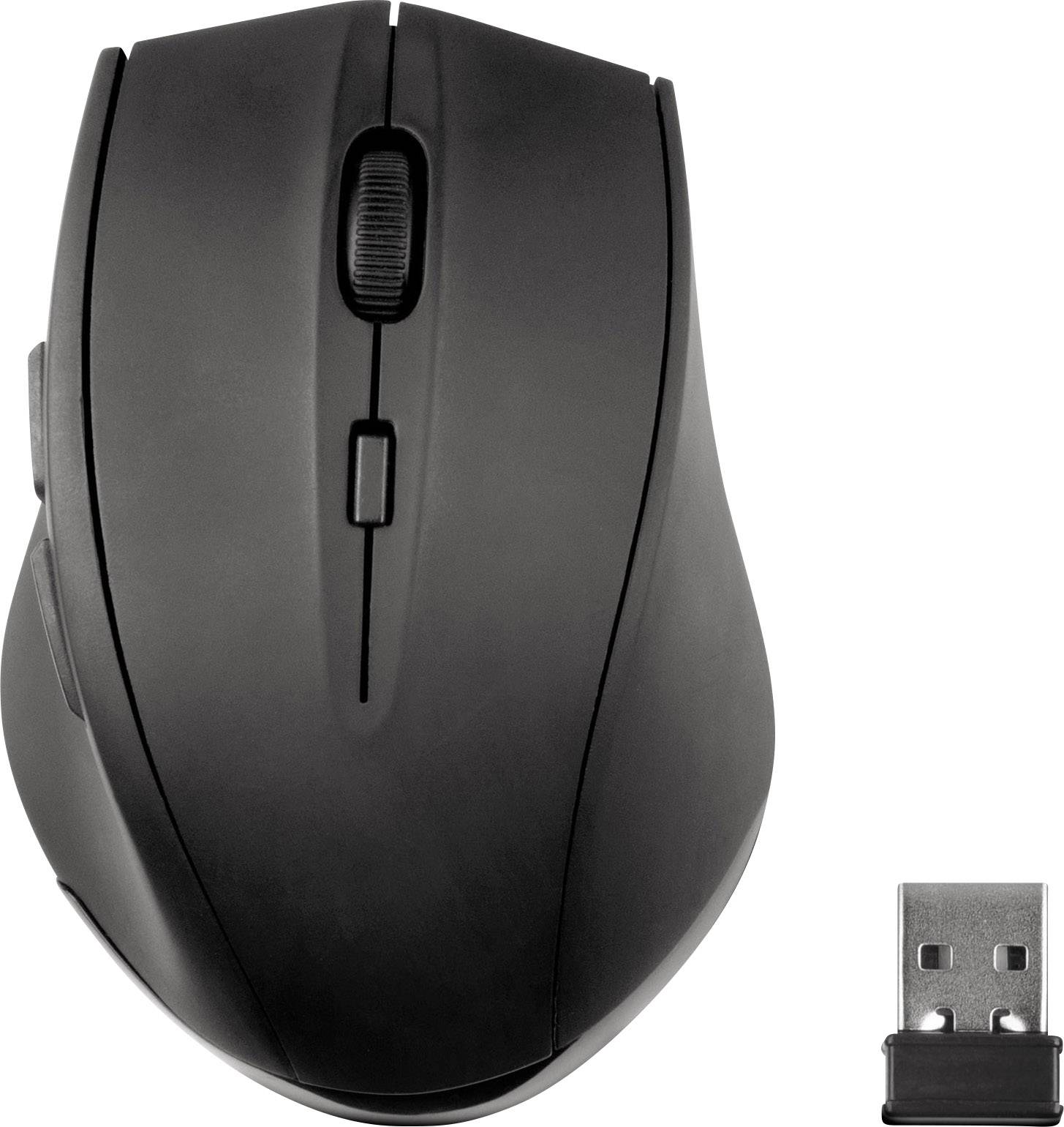 SpeedLink CALADO Silent Mouse Ergonomic mouse Radio Optical Black 5 Buttons 1600 dpi Ergonomic, Built-in scroll wheel