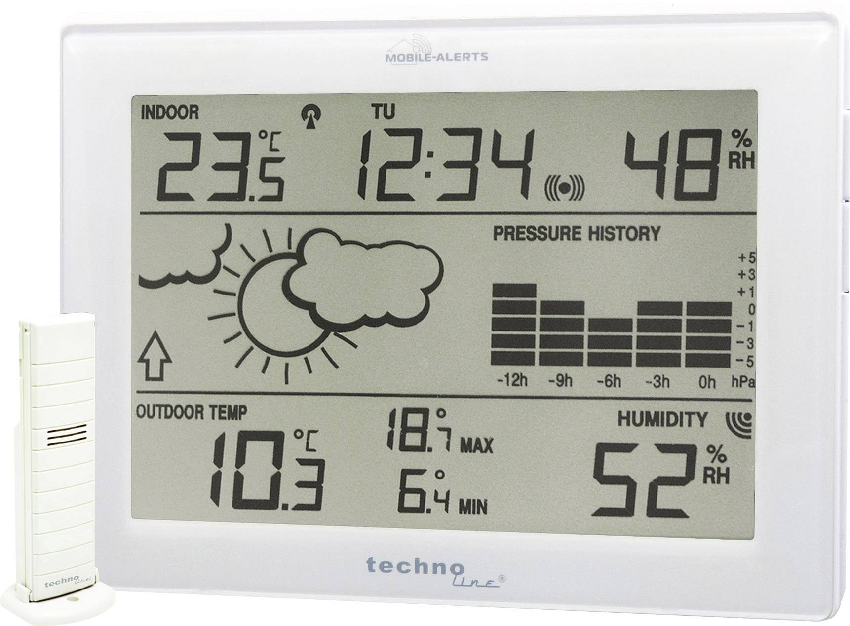 Techno Line Mobile Alerts MA 10410 Mobile Alerts MA 10410 Wireless digital weather station Max. number of sensors 1