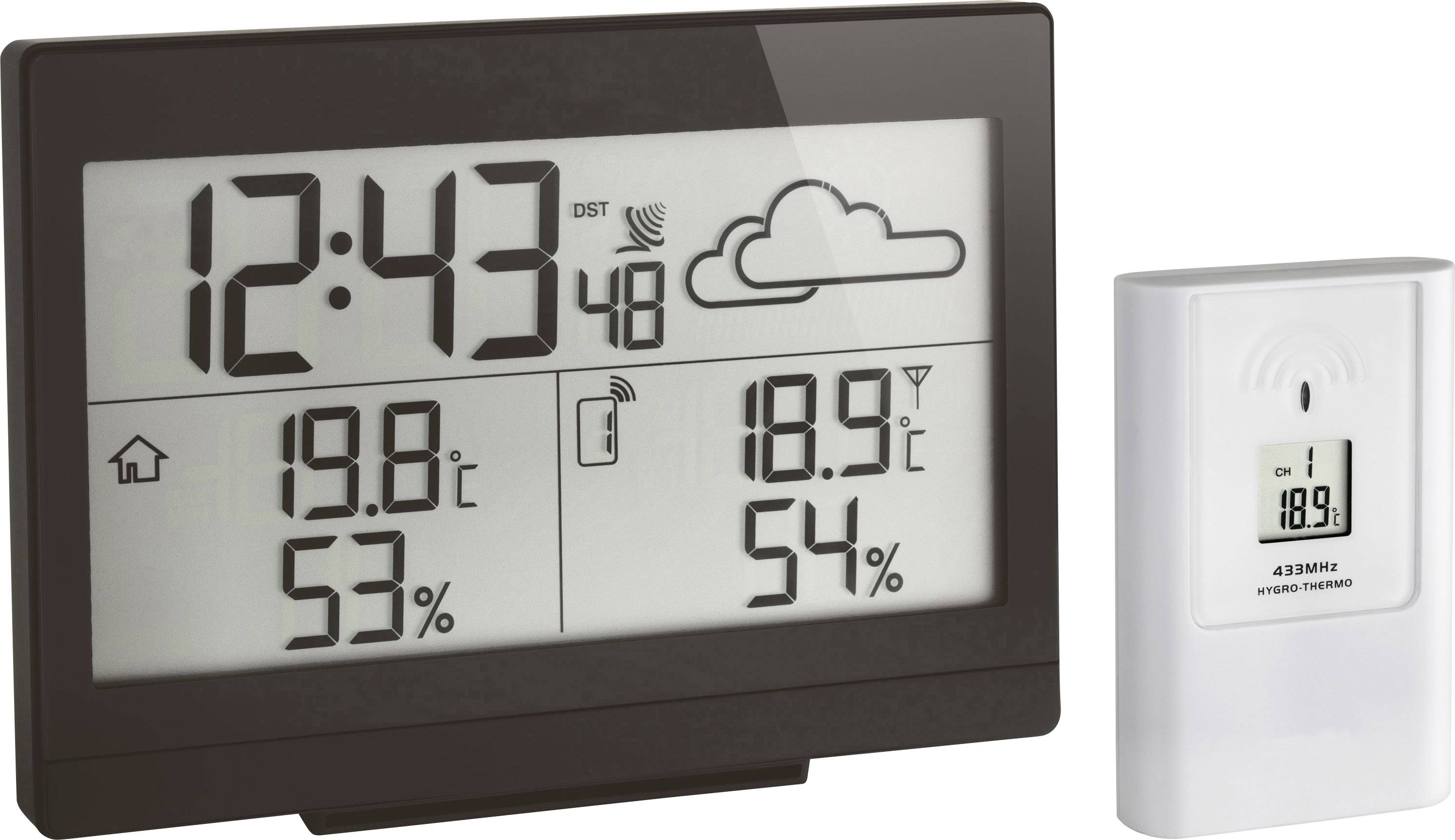 Wireless digital weather station TFA Dostmann CASA 35.1135.01 Black