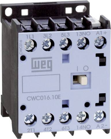 WEG CWC07-10-30D24 Contactor 3 makers 3 kW 230 V AC 7 A + auxiliary contact 1 pc(s)