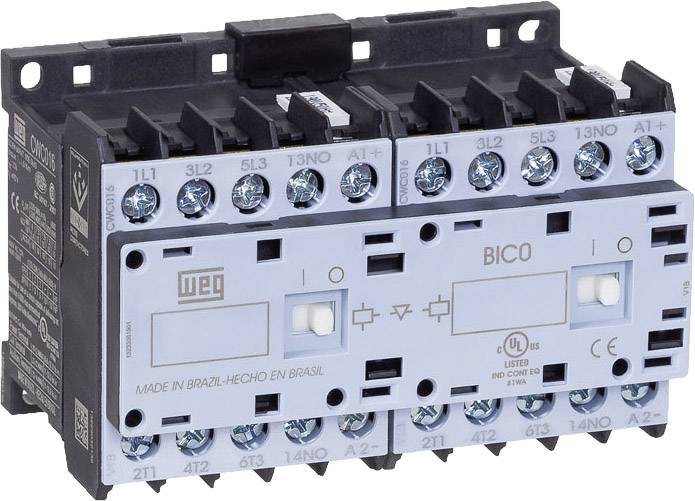 WEG CWCI09-01-30C03 Reversing contactor 6 makers 4 kW 24 V DC 9 A + auxiliary contact 1 pc(s)