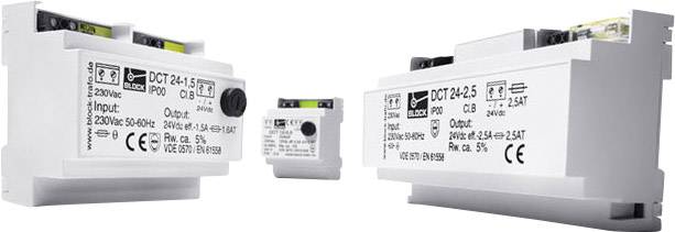 BLOCK DCT 24-1,5 Unregulated DC power supply 24 V DC 1.5 A 36 W No. of outputs:1 x Content 1 pc(s)