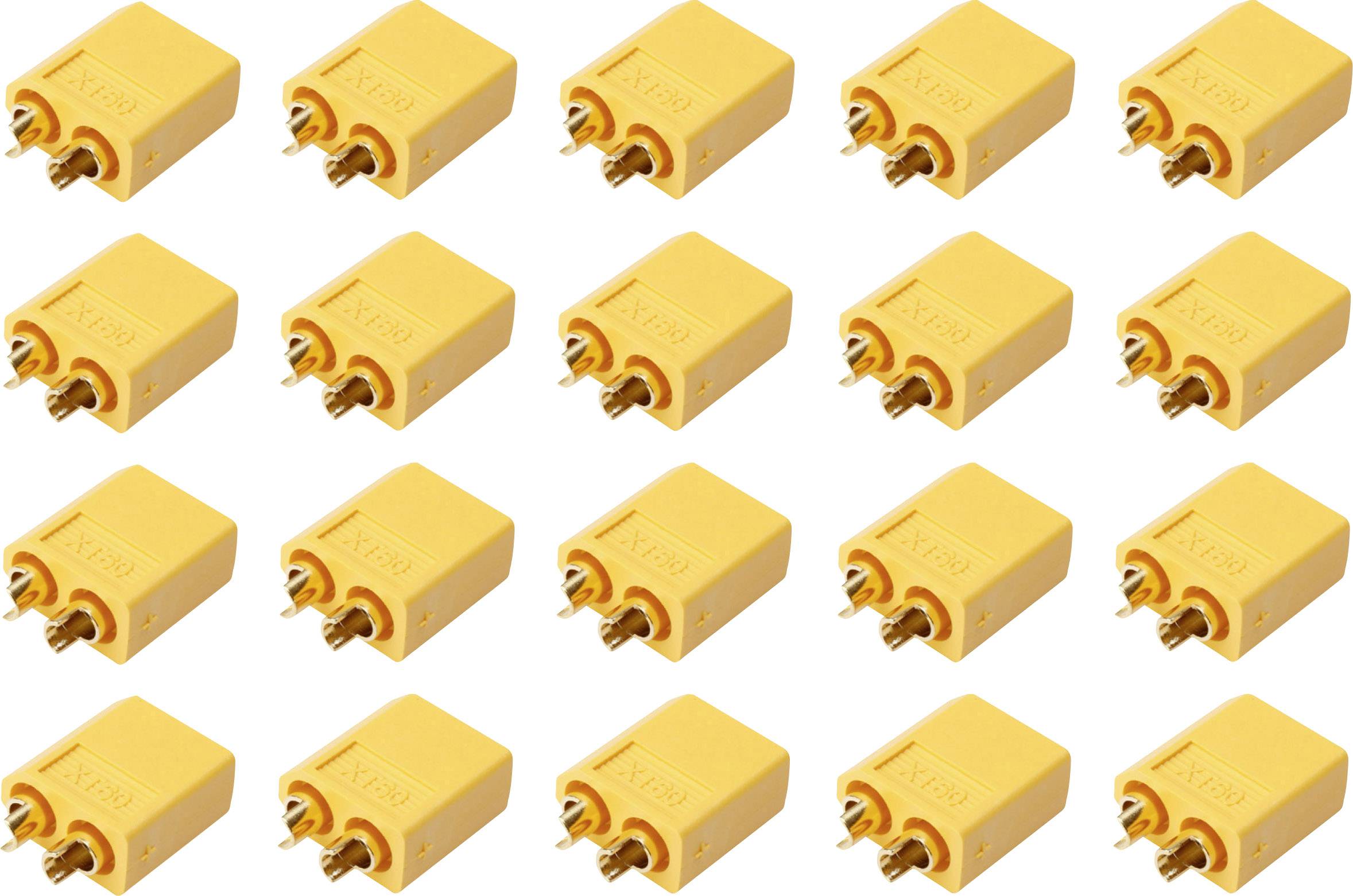 Reely 1399717 Battery plug XT60 Gold-plated 20 pc(s)