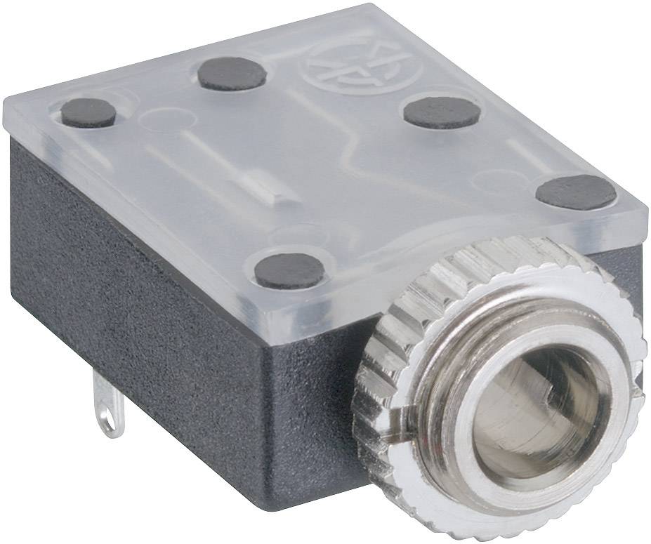 Lumberg 1503 17 3.5 mm audio jack Socket, horizontal mount Number of pins: 3 Stereo Black