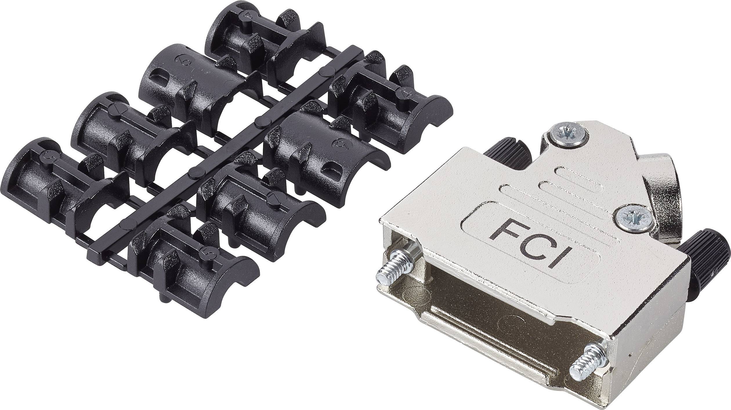 FCI D-SUB 8655MHRA1501KLF D-SUB housing Number of pins: 15 Diecast zinc 45 ° Silver 1 pc(s)