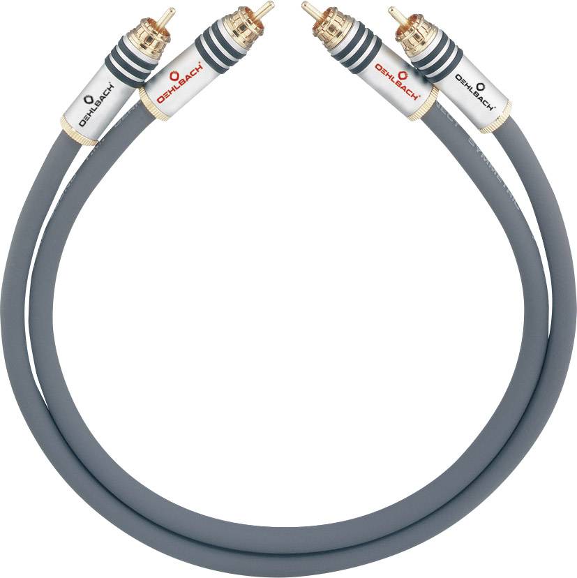 RCA Audio/phono Cable [2x RCA plug (phono) - 2x RCA plug (phono)] 2.00 m Anthracite gold plated connectors Oehlbach NF 14 MASTER