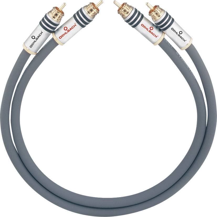RCA Audio/phono Cable [2x RCA plug (phono) - 2x RCA plug (phono)] 3.25 m Anthracite gold plated connectors Oehlbach NF 14 MASTER
