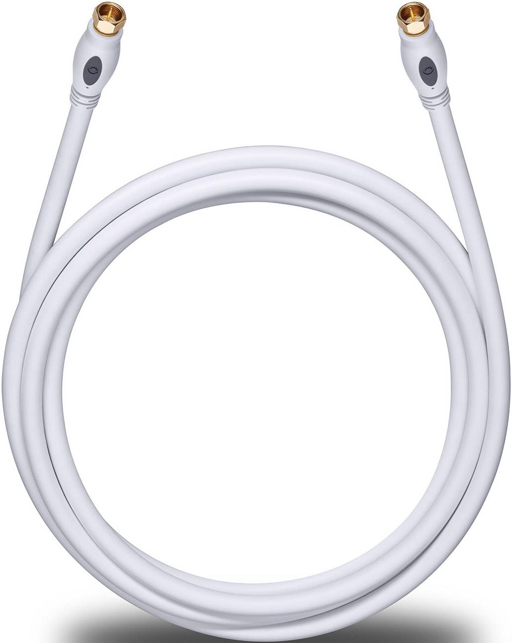 Antennas, SAT Cable [1x F plug - 1x F plug] 5.10 m 120 dB gold plated connectors White Oehlbach Transmission Plus S