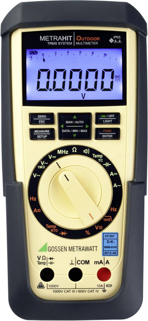 Gossen Metrawatt METRAHIT OUTDOOR Handheld multimeter Calibrated to (DAkkS standards) Digital CAT III 1000 V, CAT IV 600